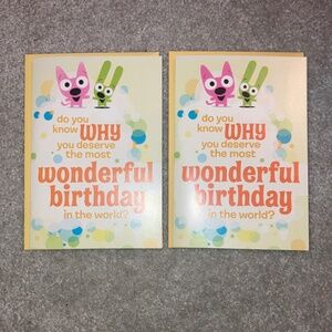 lot of 2 hoops&yoyo “You are Wonderful” cards (Old Stock, New, Works)